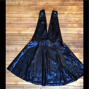 Sequenced blue dress